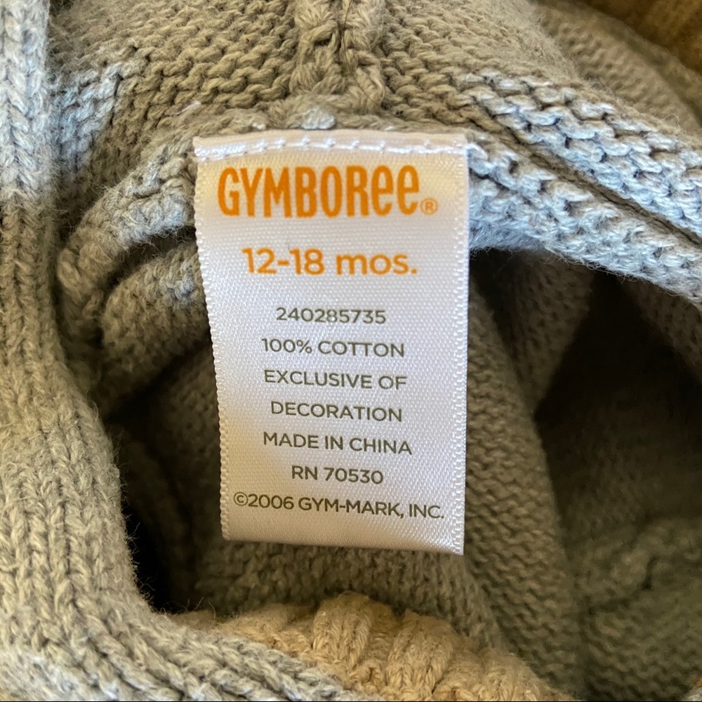 Gymboree • Grey Ram Knit Hooded Sweater - Picture 5 of 5